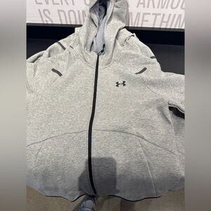 Under Armour Heather Gray Full-Zip Hoodie